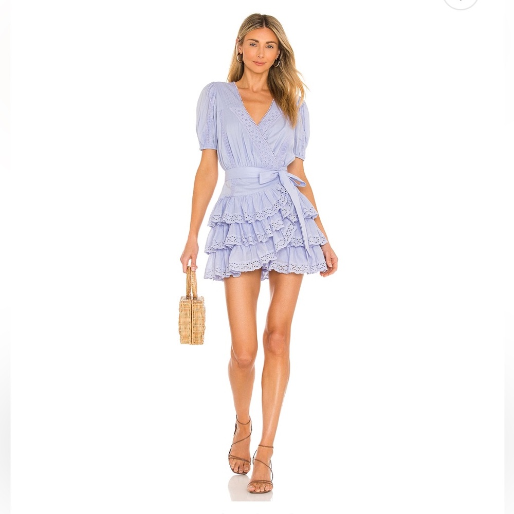 Cora Mini Dress in Light Periwinkle